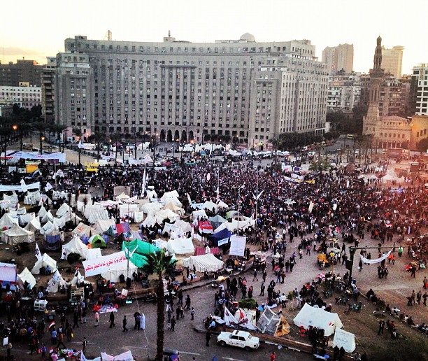 Thousands protest against President Morsi's power grab in Tahrir Square