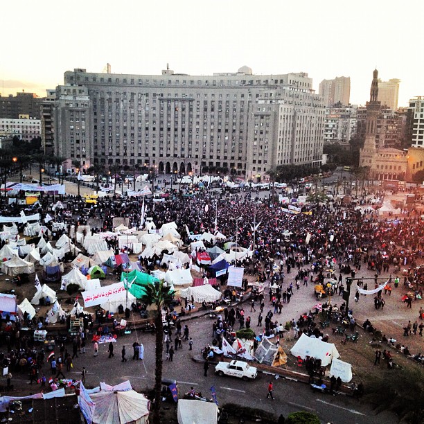 Thousands protest against President Morsi's power grab in Tahrir Square