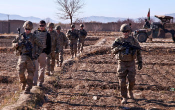U.S. Army soldiers patrol in Logar province, Afghanistan.