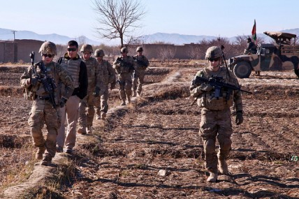 U.S. Army soldiers patrol in Logar province, Afghanistan.