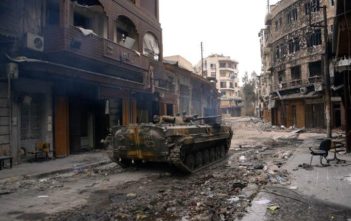 Destruction in the streets of Syria