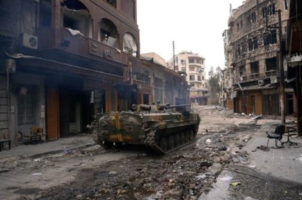 Destruction in the streets of Syria