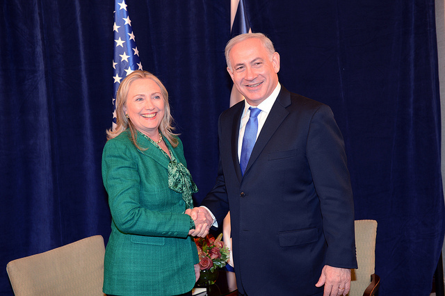 Israeli Prime Minister Netanyahu meets with US Secretary of State Clinton