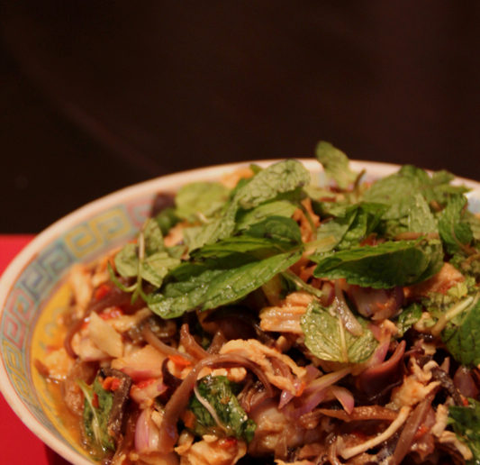 Kerabu chicken and woodear salad
