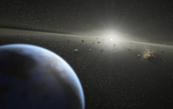 Image showing asteroids near earth