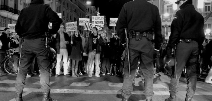 Protests against political corruption in Madrid