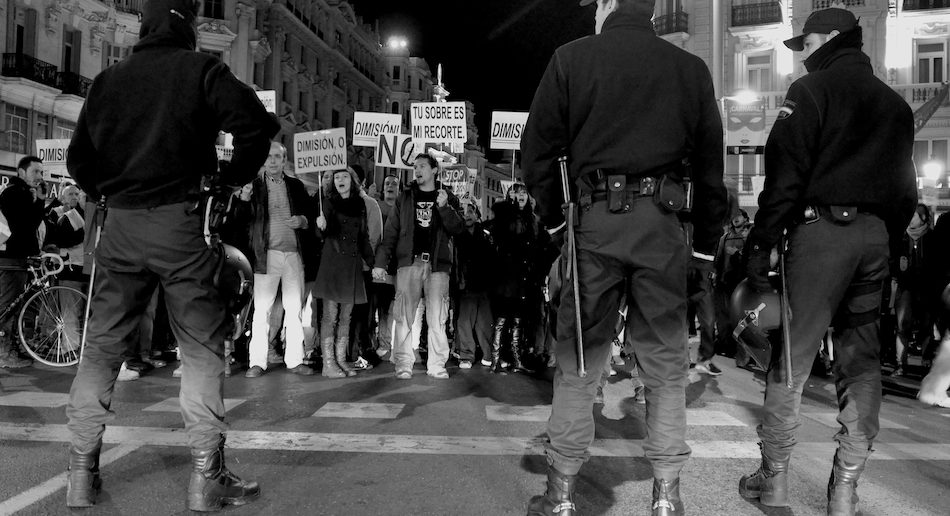 Protests against political corruption in Madrid