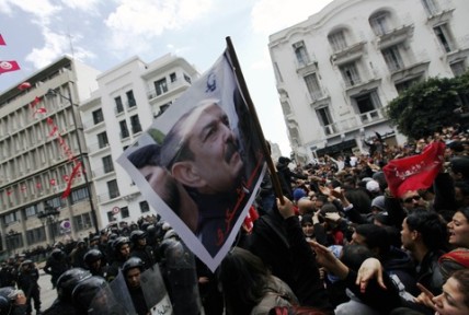 Protests on the streets of Tunisia