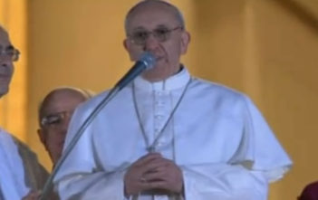 Jorge Bergoglio, Pope Francis I addresses the crowds in St. Peter's Square