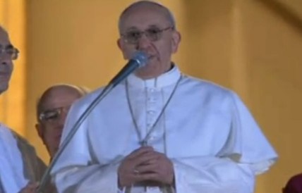 Jorge Bergoglio, Pope Francis I addresses the crowds in St. Peter's Square