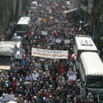Demonstrators on the streets of Beirut