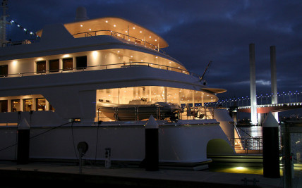 The yacht of a Singaporean millionaire in Melbourne