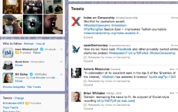 Screenshot of Twitter