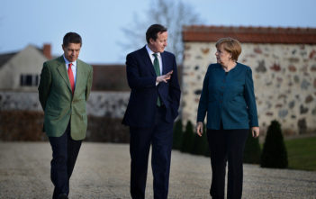 David Cameron with Angela Merkel