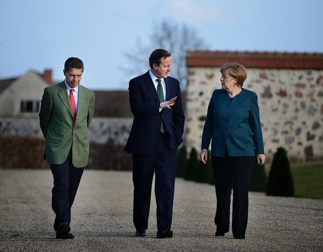 David Cameron with Angela Merkel