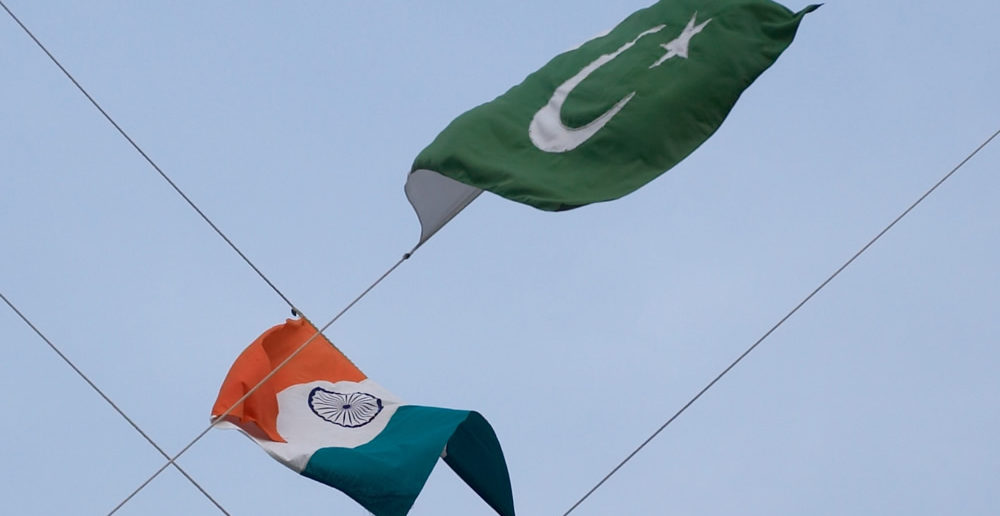 Flags of India and Pakistan