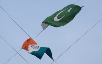 Flags of India and Pakistan