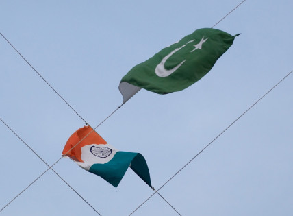 Flags of India and Pakistan