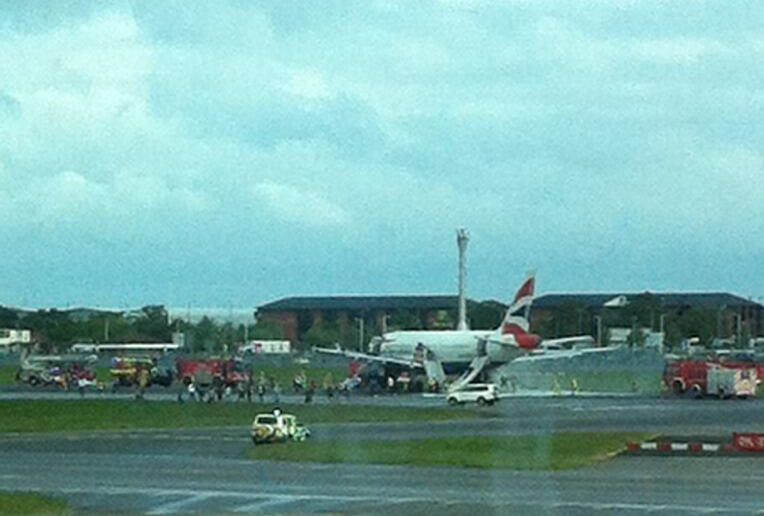 Heathrow closes both runways whilst a BA plane is safely evacuated