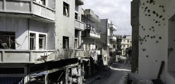 Destruction in Homs, Syria