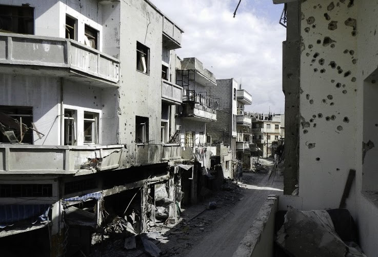 Destruction in Homs, Syria