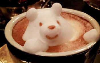 Latte coffee art by Kazuki Yamamoto