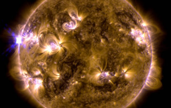 The sun erupts with a solar x-flare