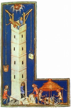 Der Turmbau zu Babel (the Tower of Babel) by Meister der Weltenchronik. 