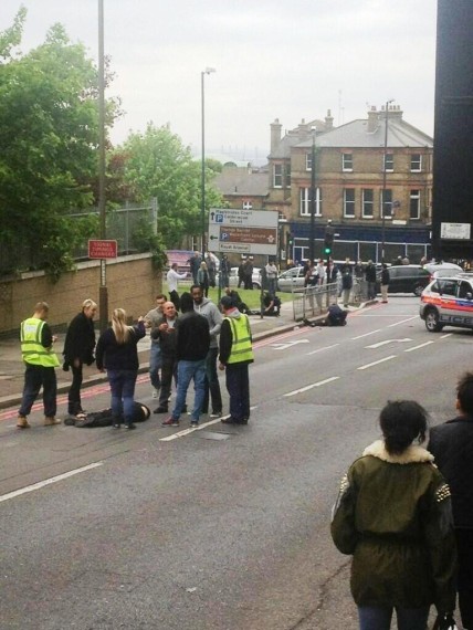 Aftermath of the attack in Woolwich, south-east London