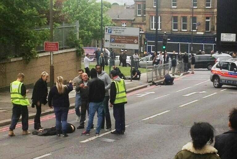 Aftermath of the attack in Woolwich, south-east London