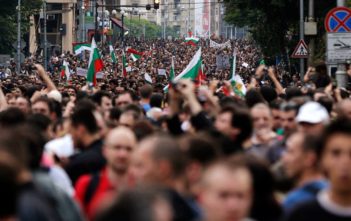 Thousands gather to protest in the streets of Sofia