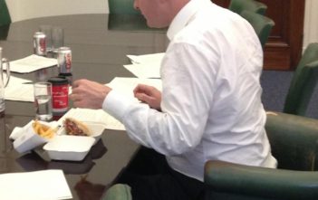 George Osborne putting the final touches to the Spending Review