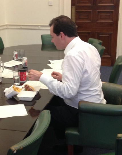 George Osborne putting the final touches to the Spending Review