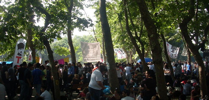 Protesters in Gezi Park, Istanbul