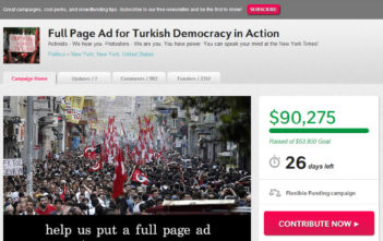 Indiegogo: Full Page Ad for Turkish Democracy in Action
