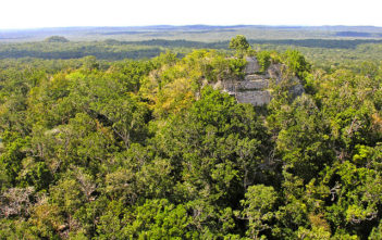 Aerial photograph of Maya site at El Mirador
