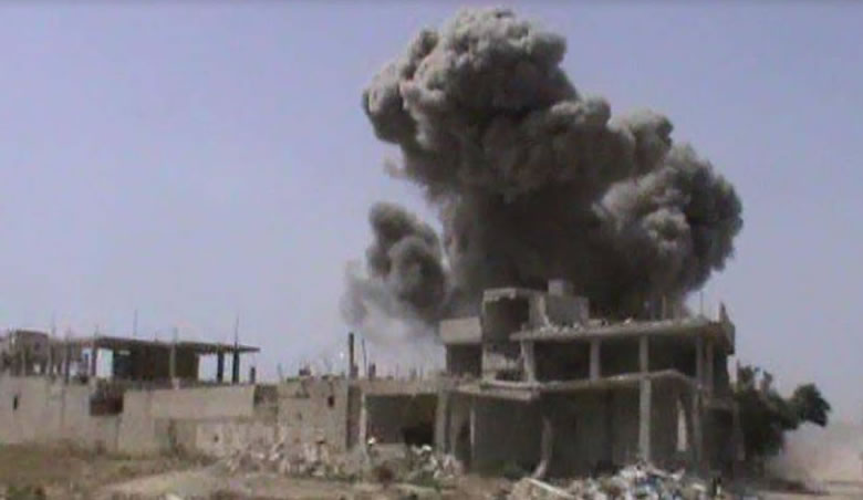 Explosion in Quasair, Syria