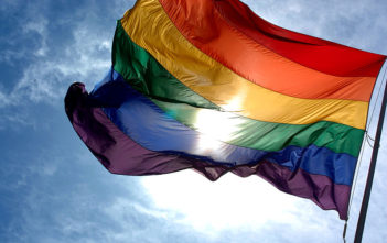 Rainbow flag of gay rights