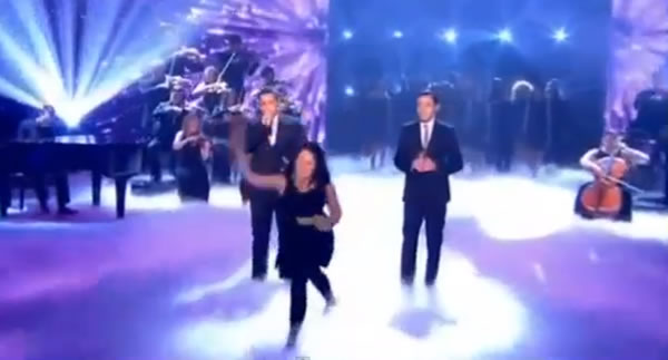 Simon Cowell pelted by eggs during Britain's Got Talent