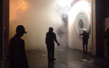 Police used tear gas and water cannons against injured protesters inside the Universal German (Taksim) Hospital