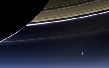 Earth photographed from Cassini spacecraft near Saturn