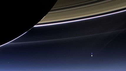 Earth photographed from Cassini spacecraft near Saturn