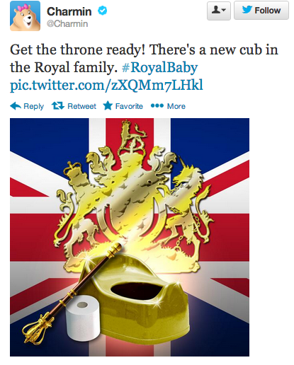 Charmin royal baby marketing tie-in