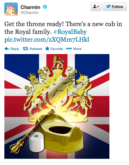 Charmin royal baby marketing tie-in