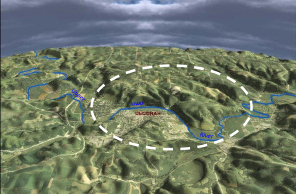 Airborne geophysical survey of meteor crater under Decorah, Iowa