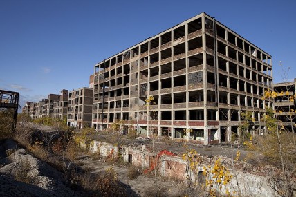 Abandoned Packard Automotive Plant in Detroit, Michigan