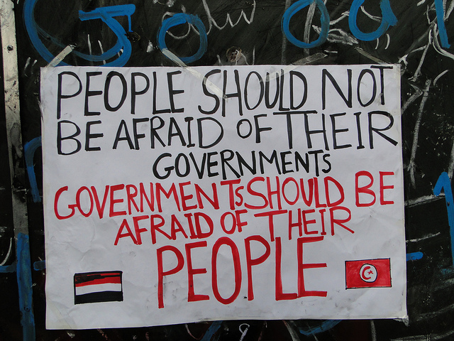 A protest banner from 2011 Egyptian revolution