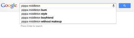 Pippa Middleton Google search predictions