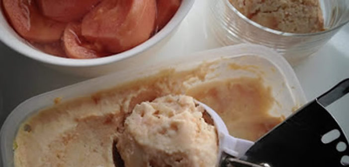 Red guava ice cream