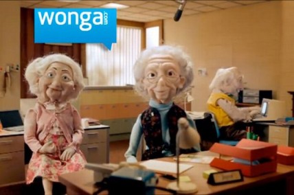 Still from a Wonga.com television advert